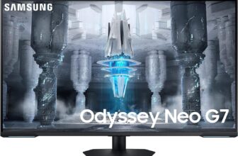 SAMSUNG 43″ Odyssey Neo G7 Series 4K UHD Smart Gaming Monitor, 144Hz, 1ms, VESA Display HDR600, Quantum Matrix Technology, AMD FreeSync Premium Pro, LS43CG702NNXZA, 2023, Black