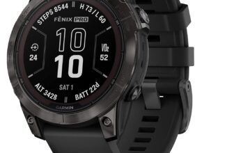 Garmin fenix 7 Pro Sapphire Solar, Multisport GPS Smartwatch, Built-in Flashlight, Solar Charging Capability, Black